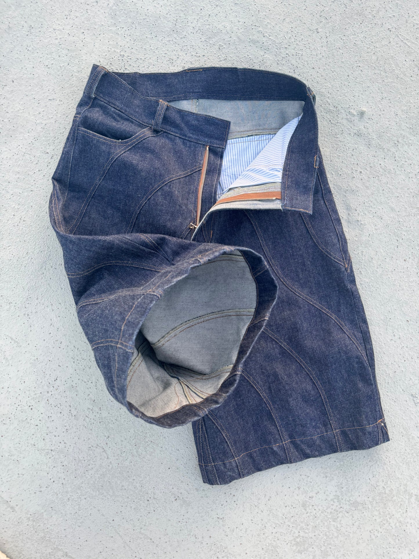 Wavy Denim Jorts