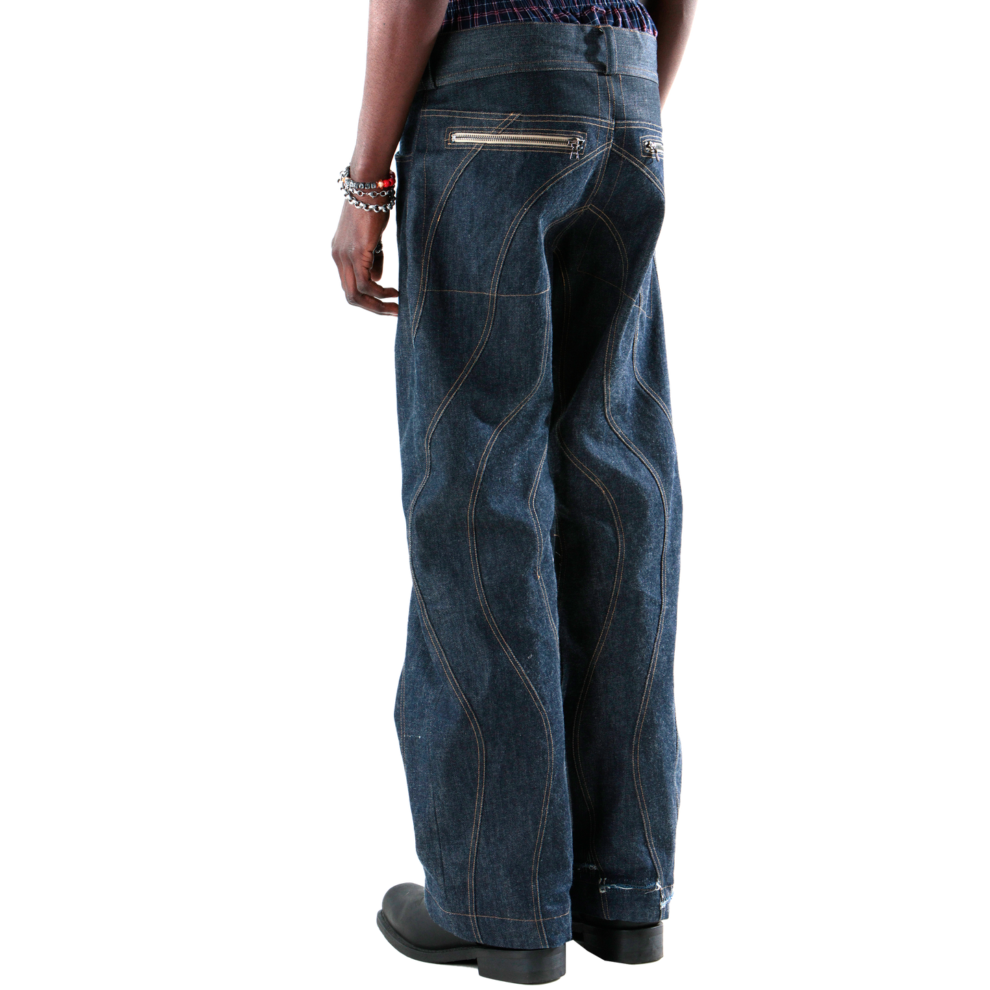 Wavy Denim Pants