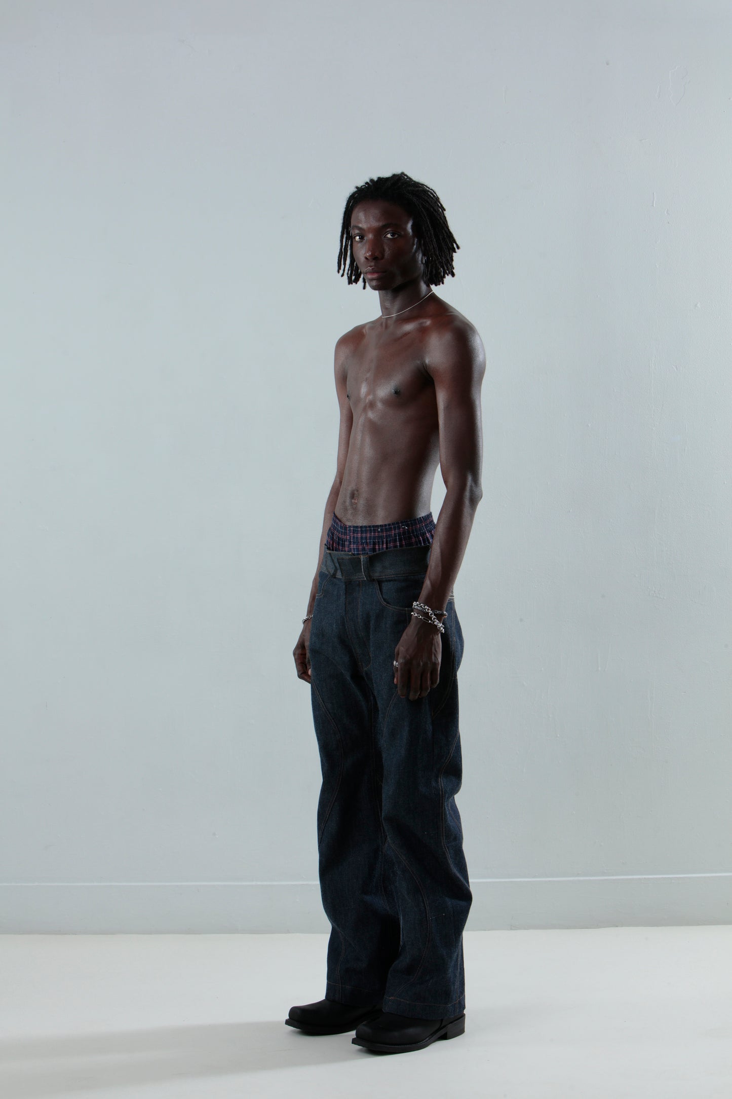 Wavy Denim Pants