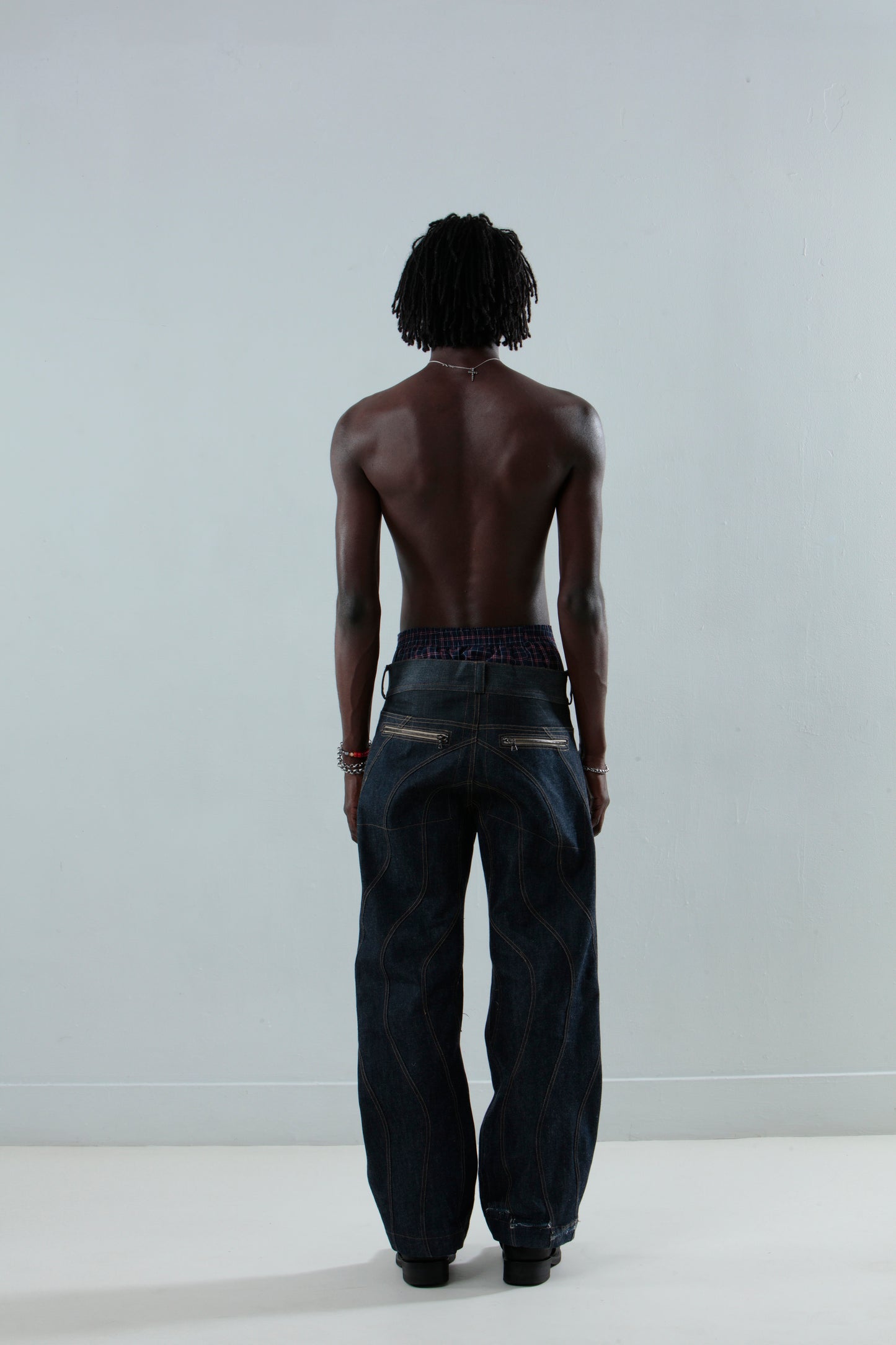 Wavy Denim Pants