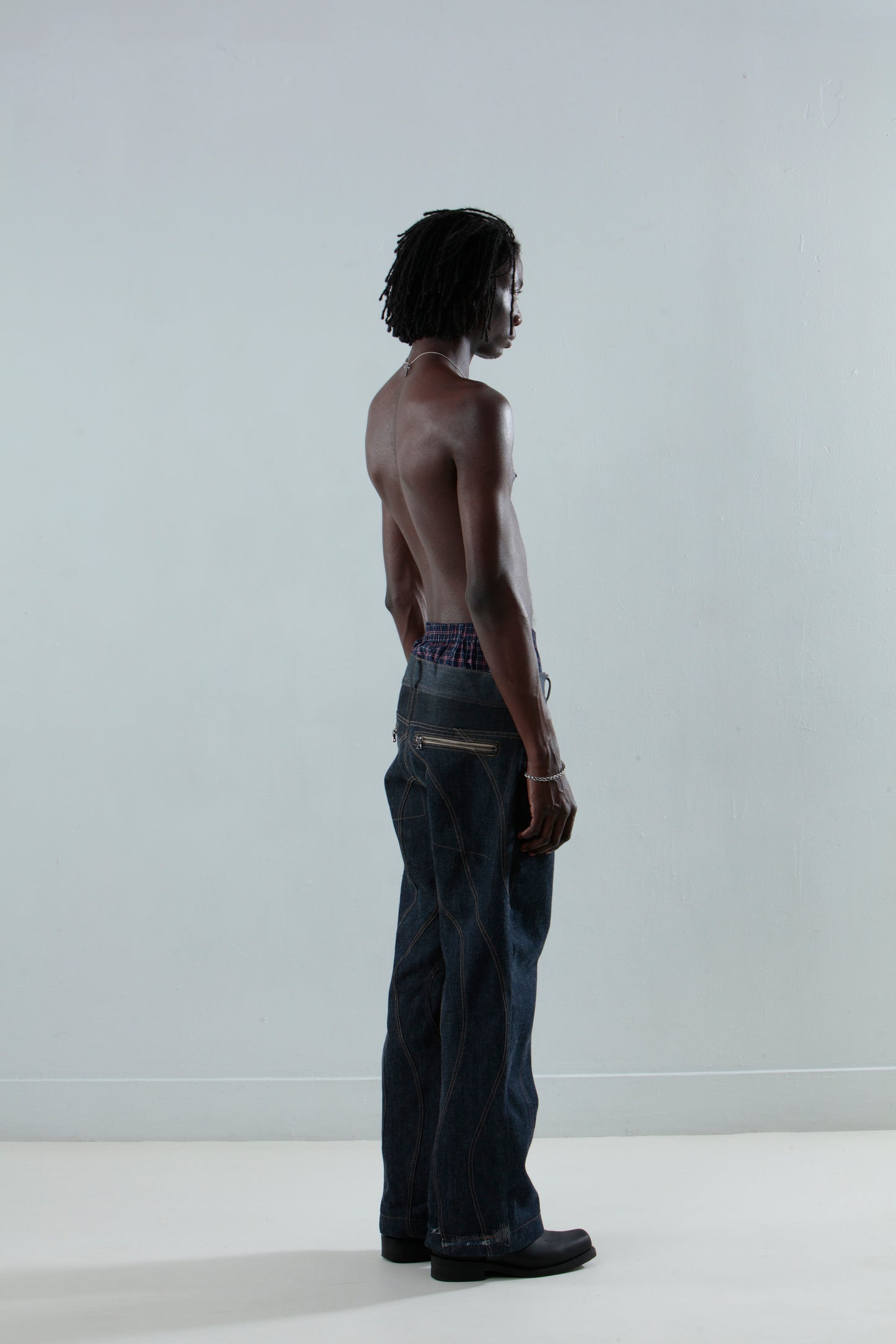Wavy Denim Pants