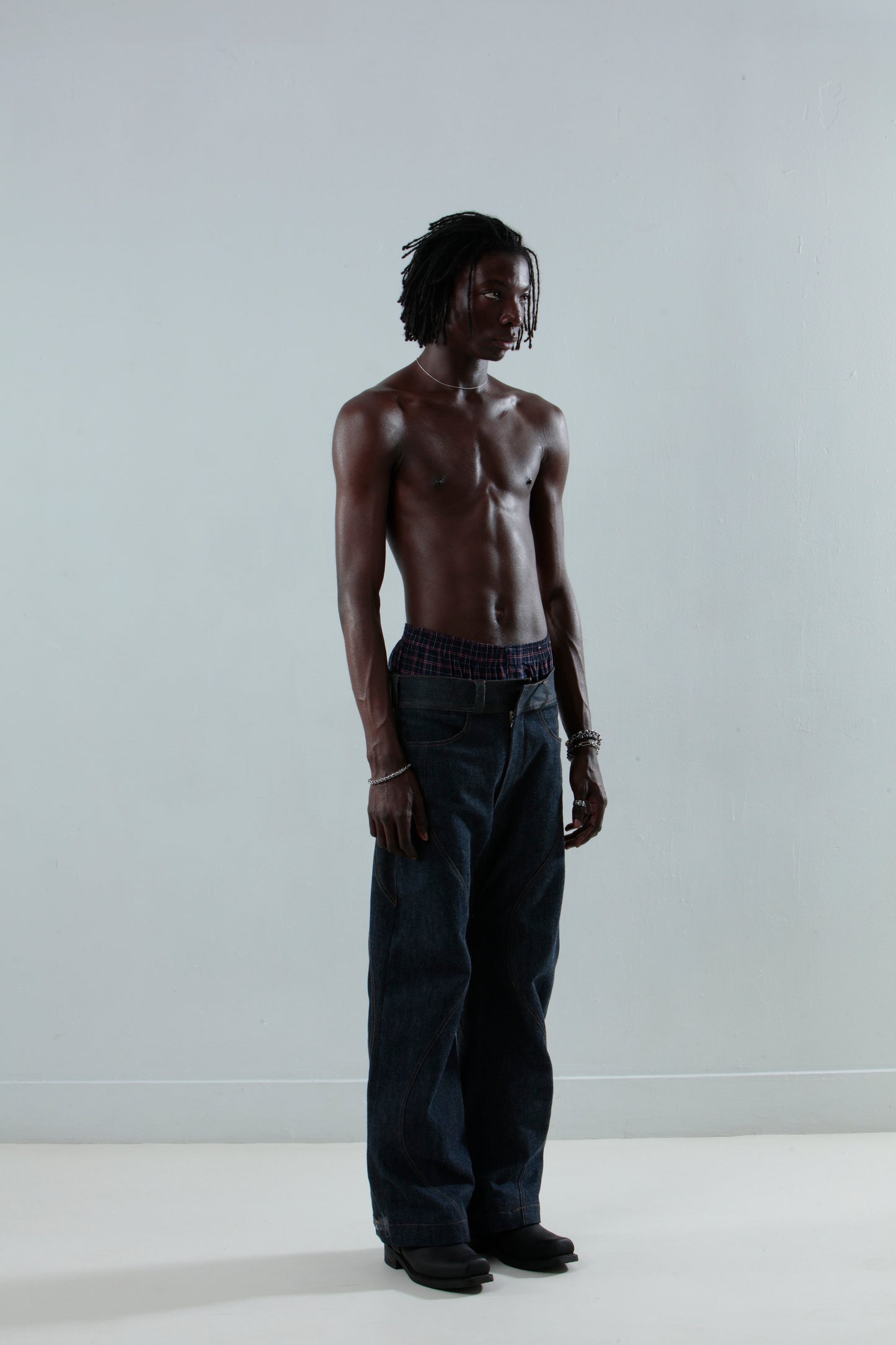 Wavy Denim Pants