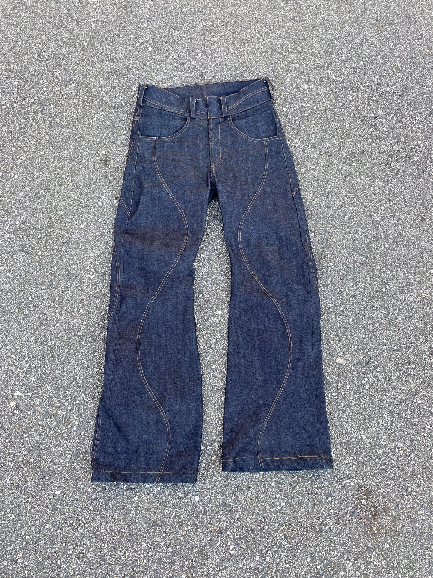 Wavy Denim Pants