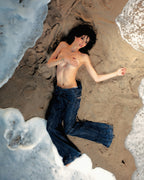 Wavy Denim Pants