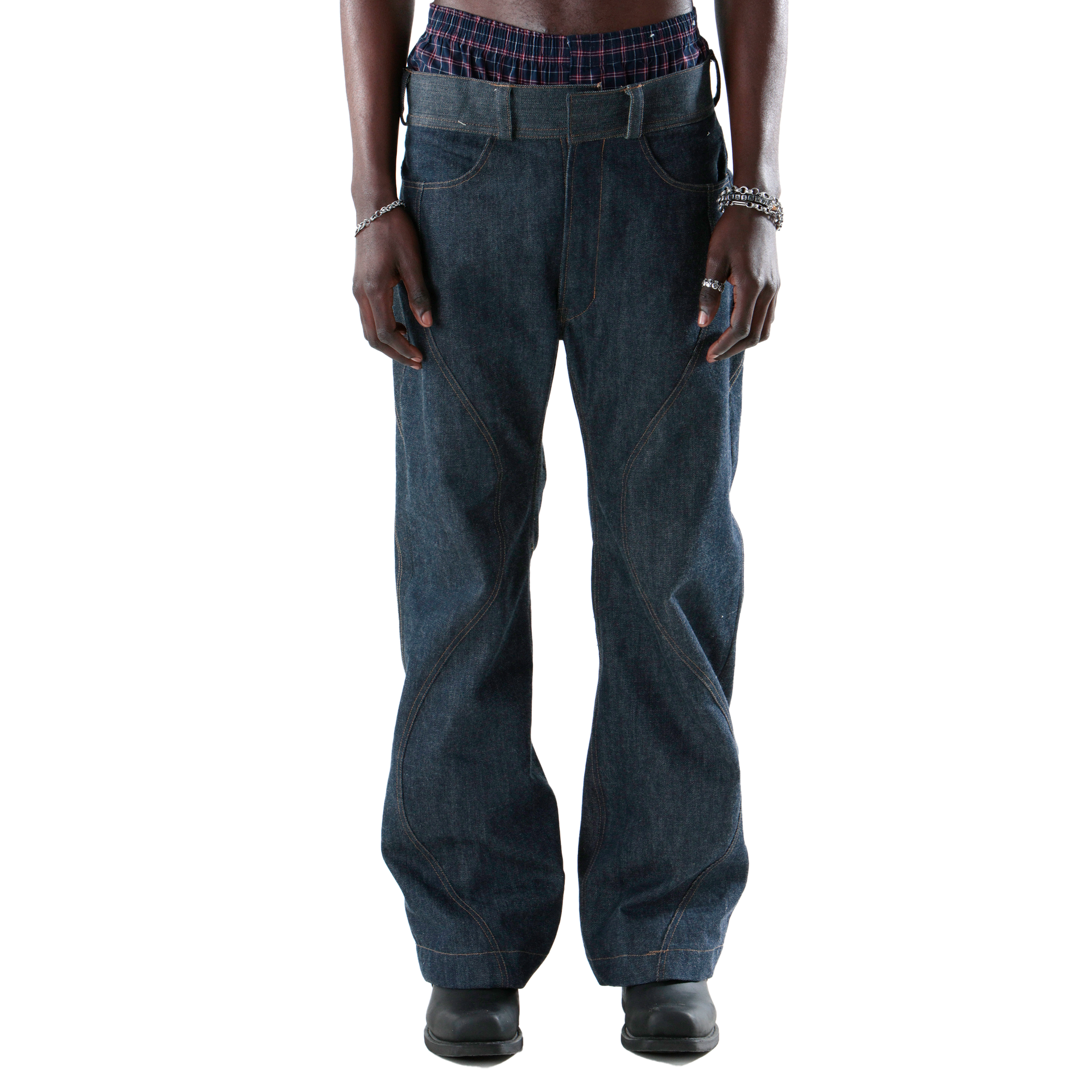 パンツ ASAPMODE Wavy Washed Wide Denim Pants Wavy Denim Pants – mindliquid