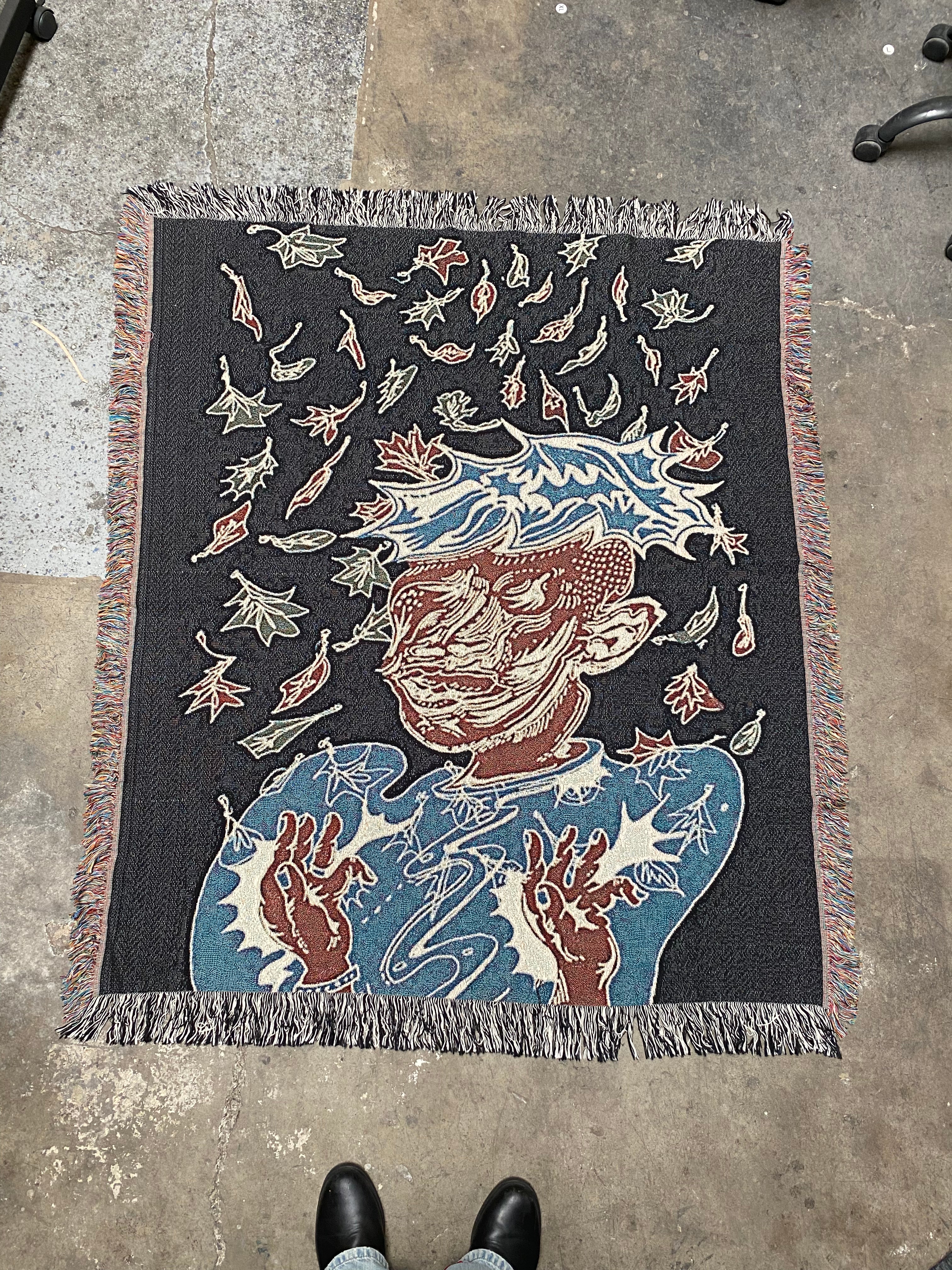 Fall Tapestry Banket (Black)