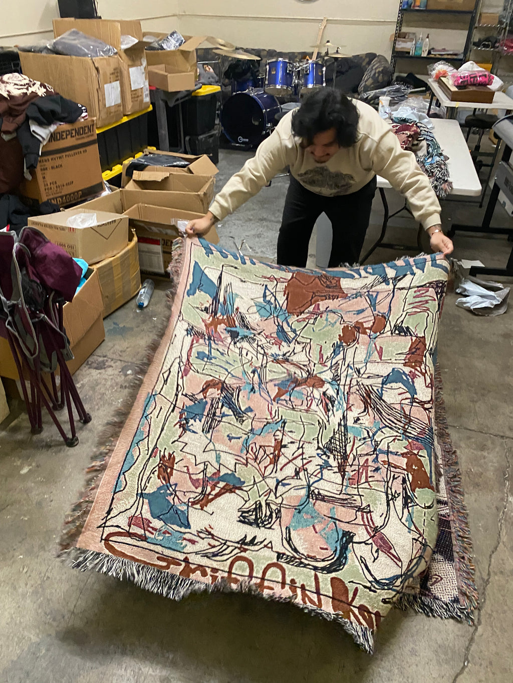 Abstract Tapestry Blanket
