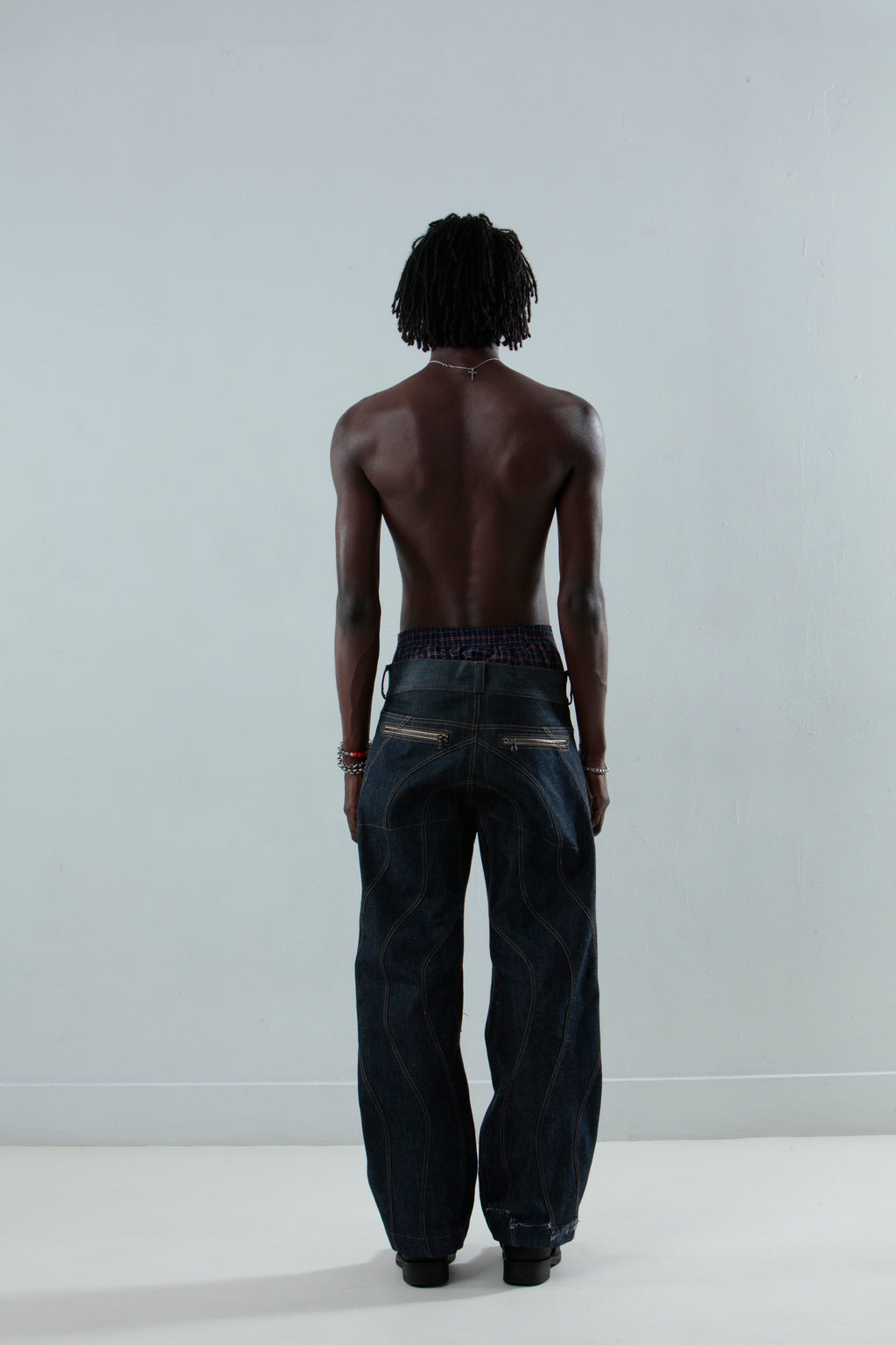 Wavy Denim Pants