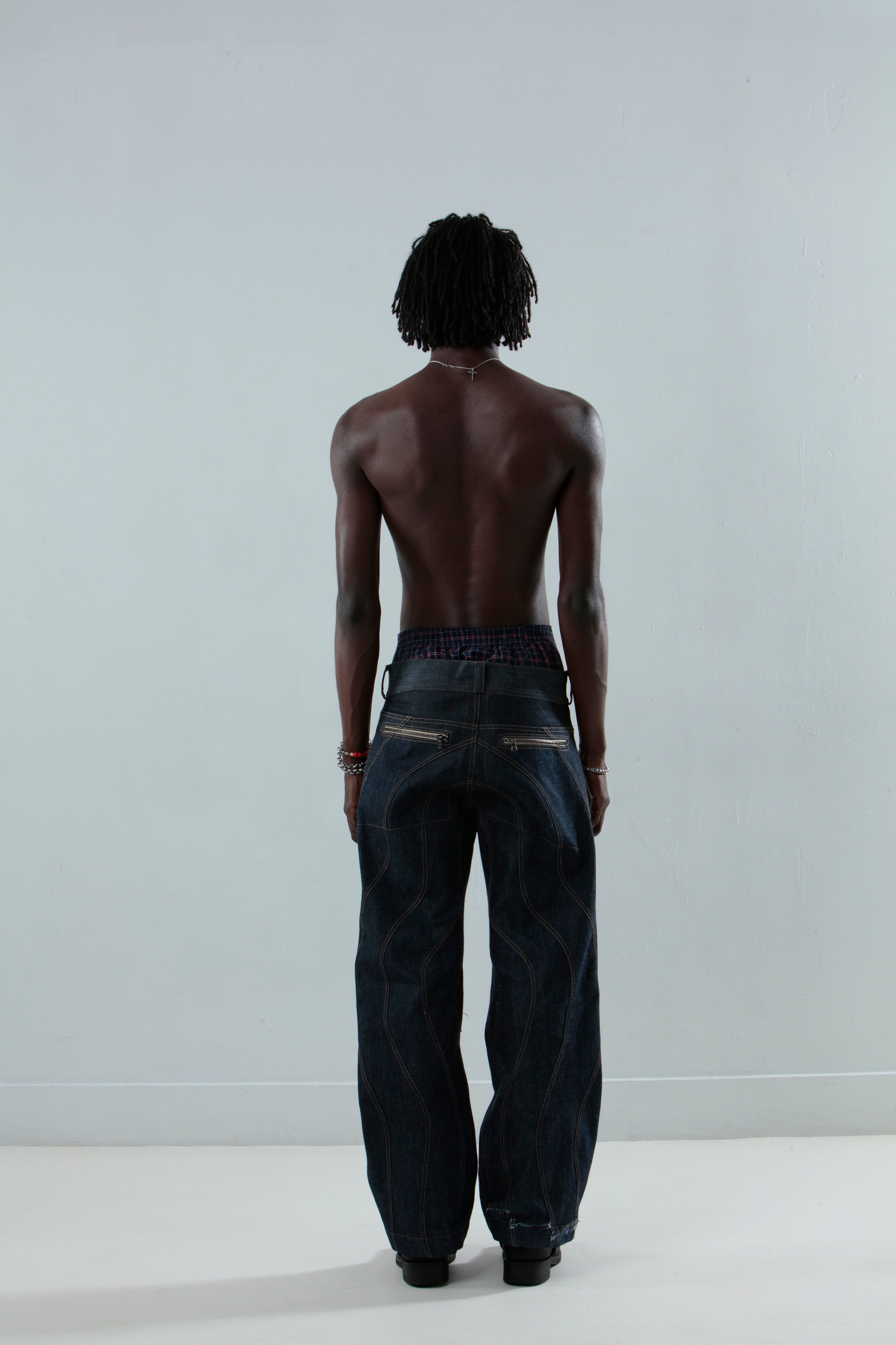 Wavy Denim Pants