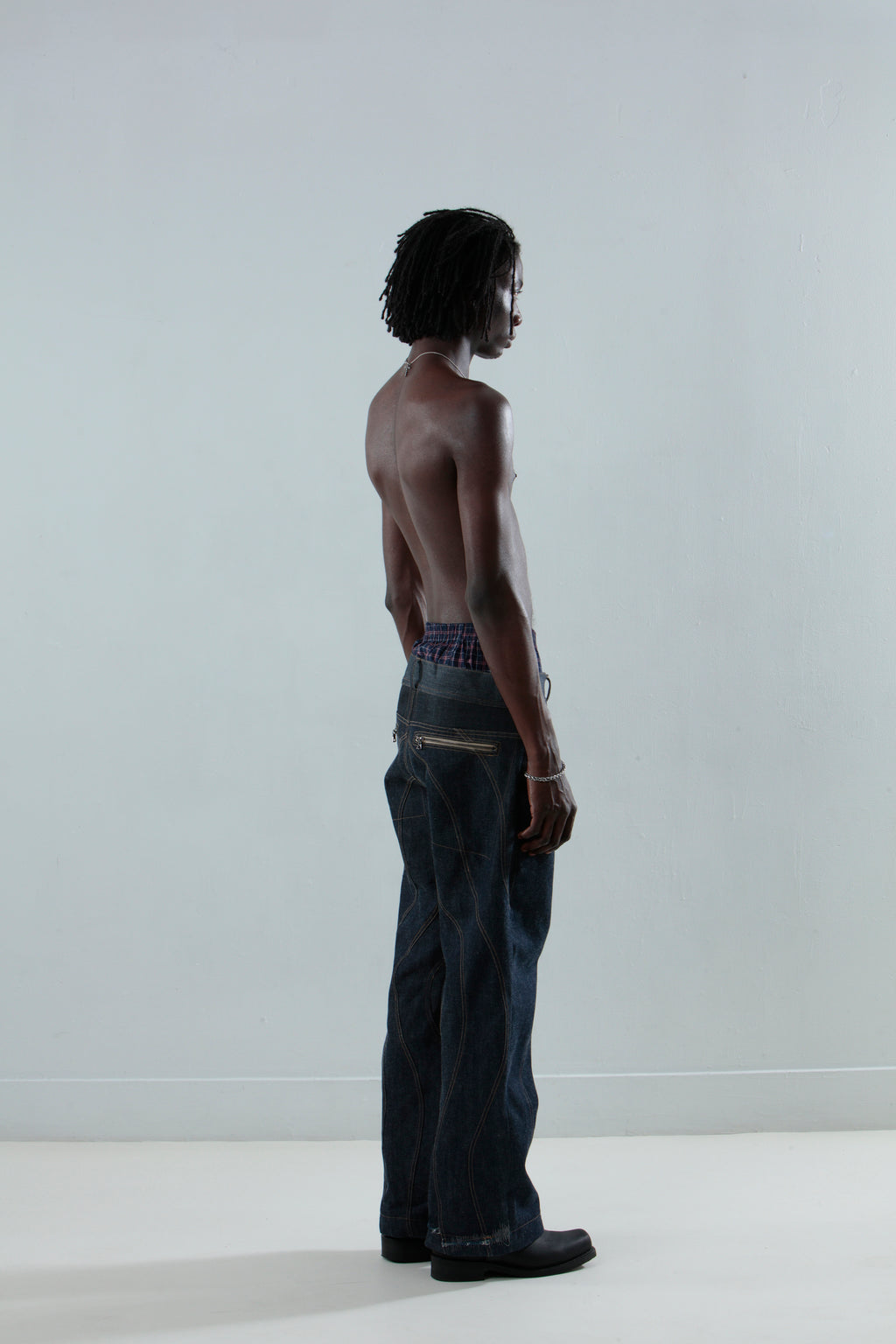 Wavy Denim Pants
