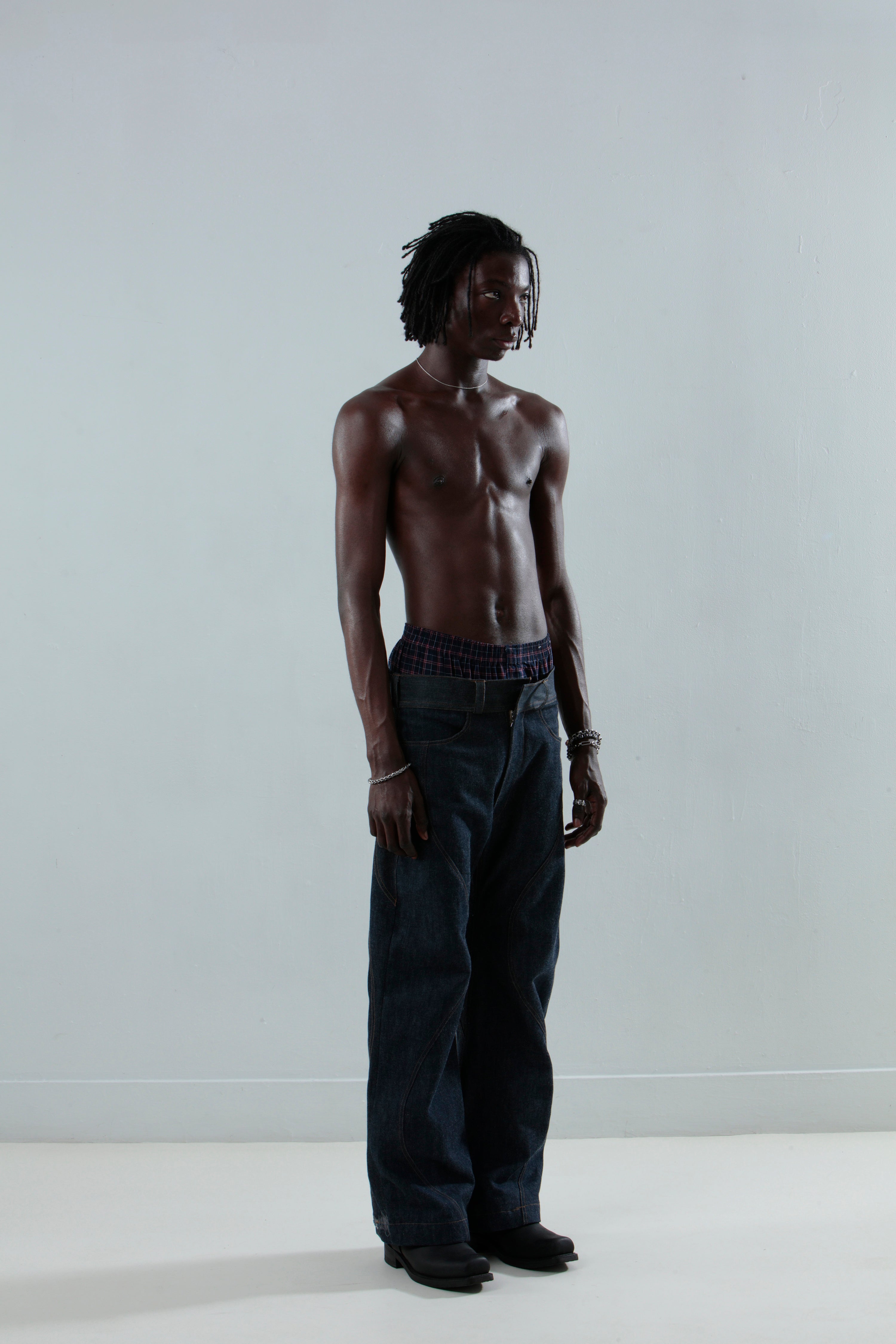 Wavy Denim Pants