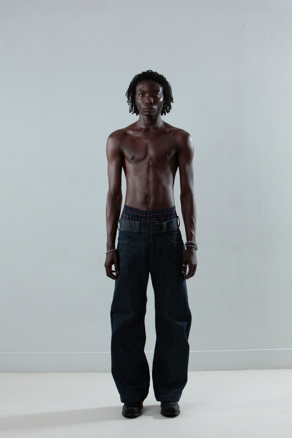 Wavy Denim Pants