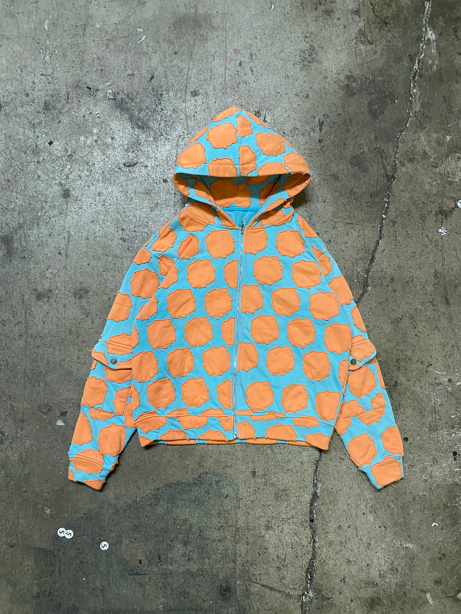 Coral Patchwork Zip