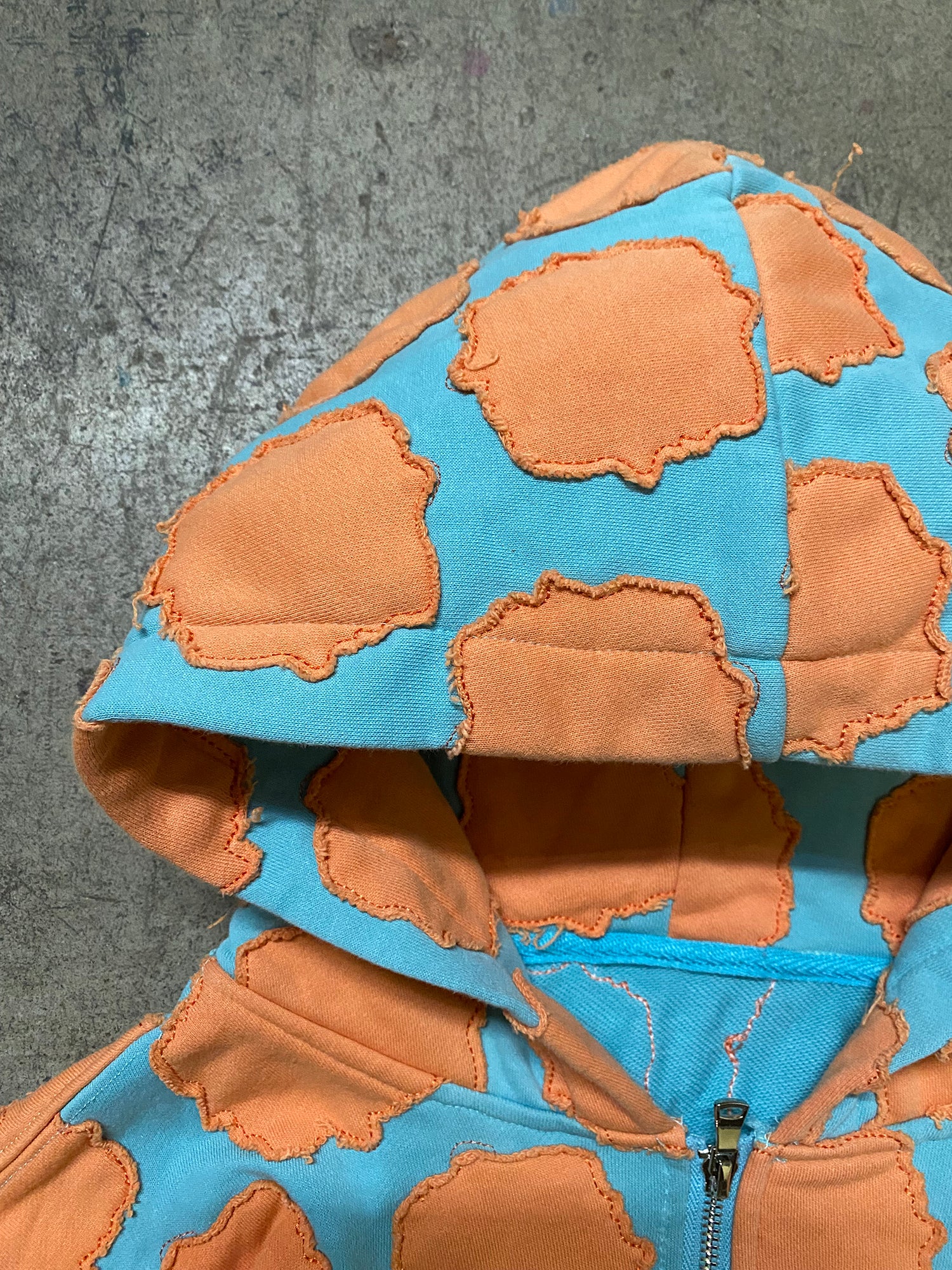 Coral Patchwork Zip