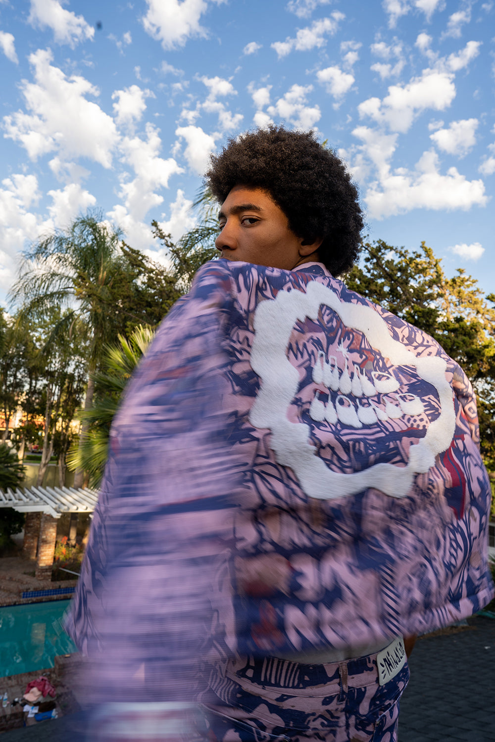 Abstract Denim Jacket