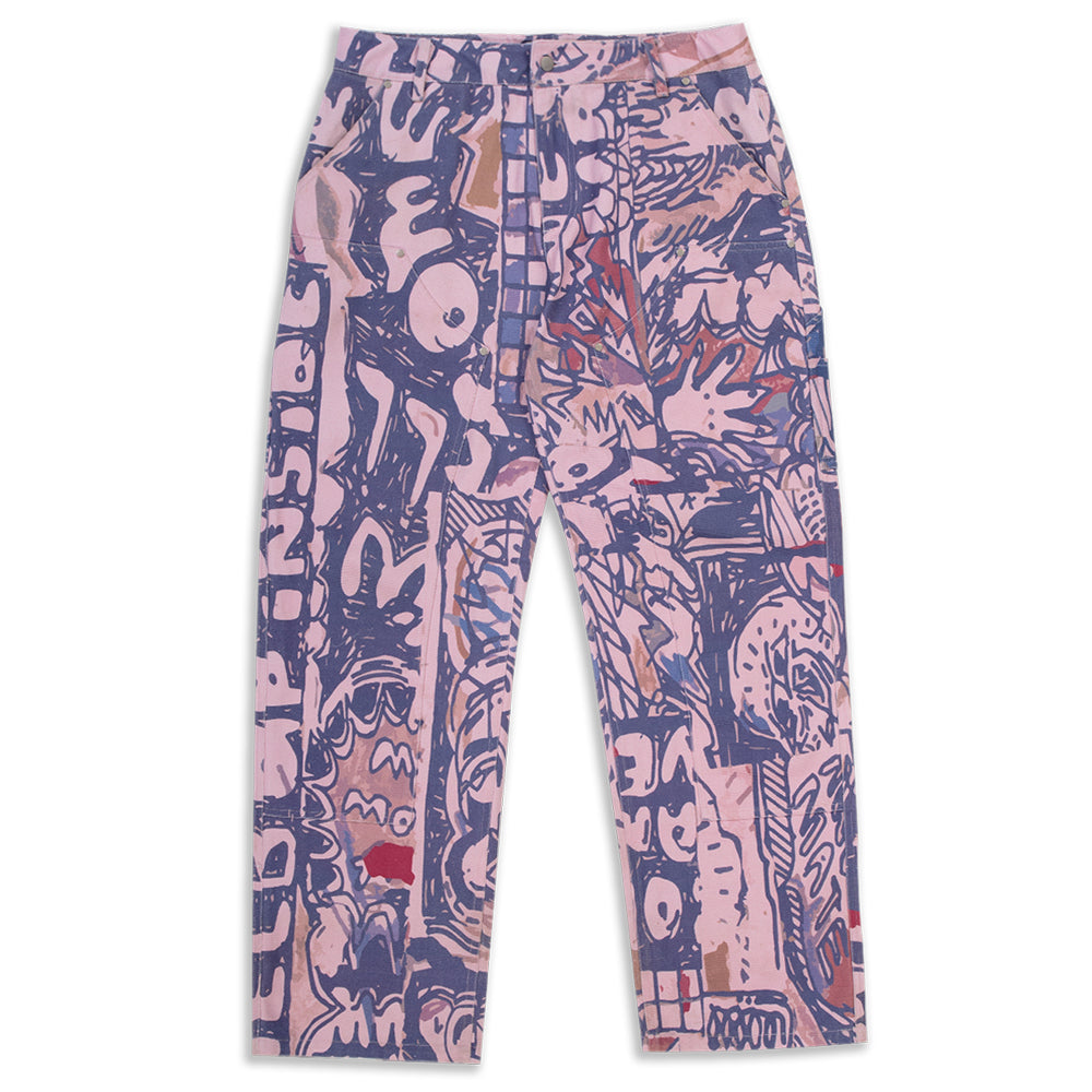 Abstract Denim Double Knees