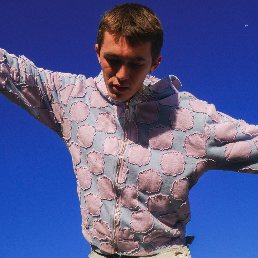 Bubble Gum Patch Work Zip