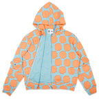 Coral Patchwork Zip