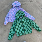 Forest Green Patch Work Zip