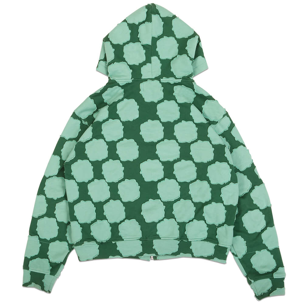 Forest Green Patch Work Zip