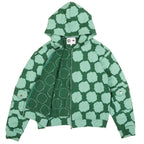 Forest Green Patch Work Zip