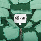 Forest Green Patch Work Zip