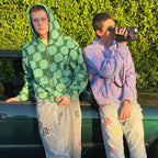 Forest Green Patch Work Zip