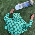 Forest Green Patch Work Zip