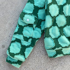 Forest Green Patch Work Zip