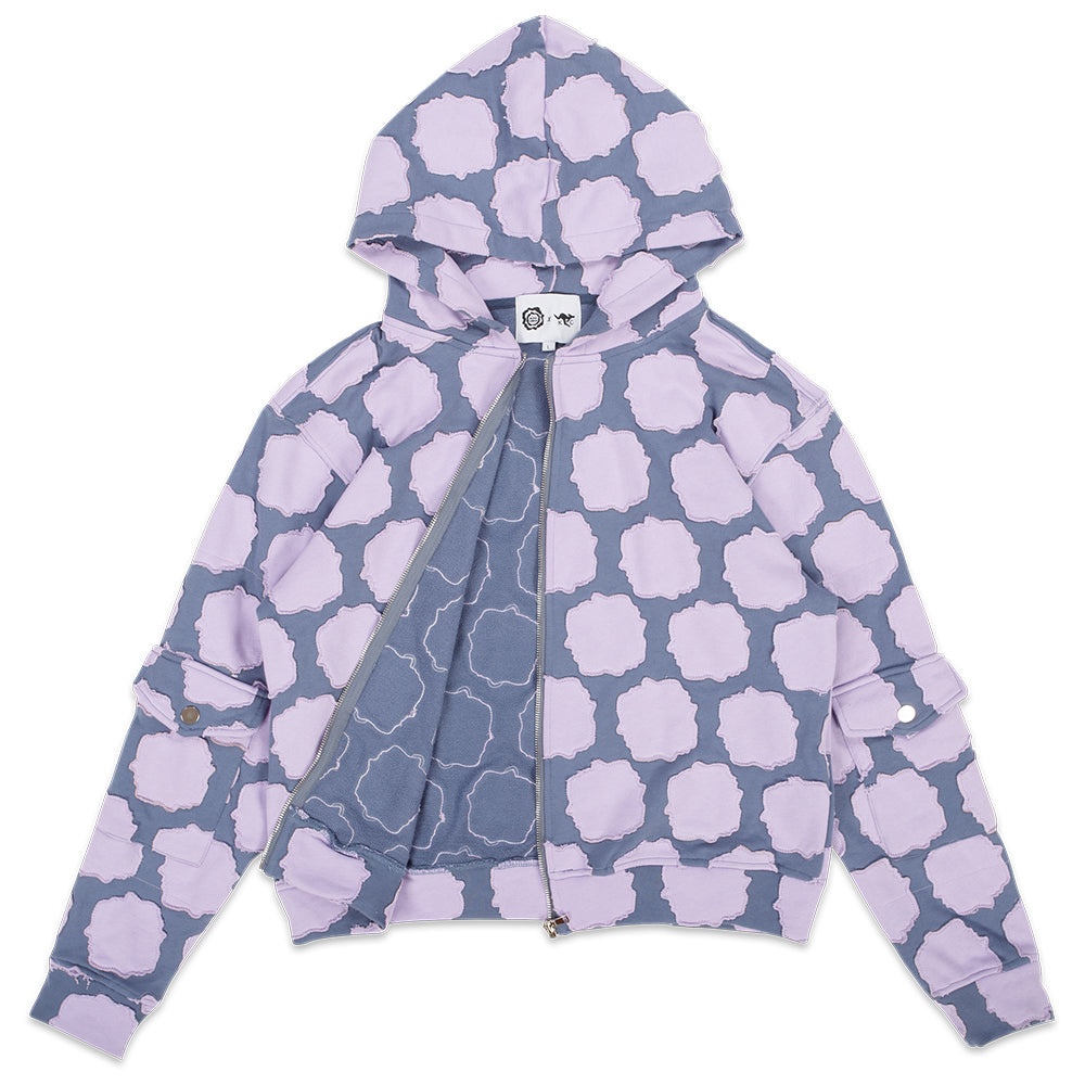 Lavender Shades Patch Work Zip