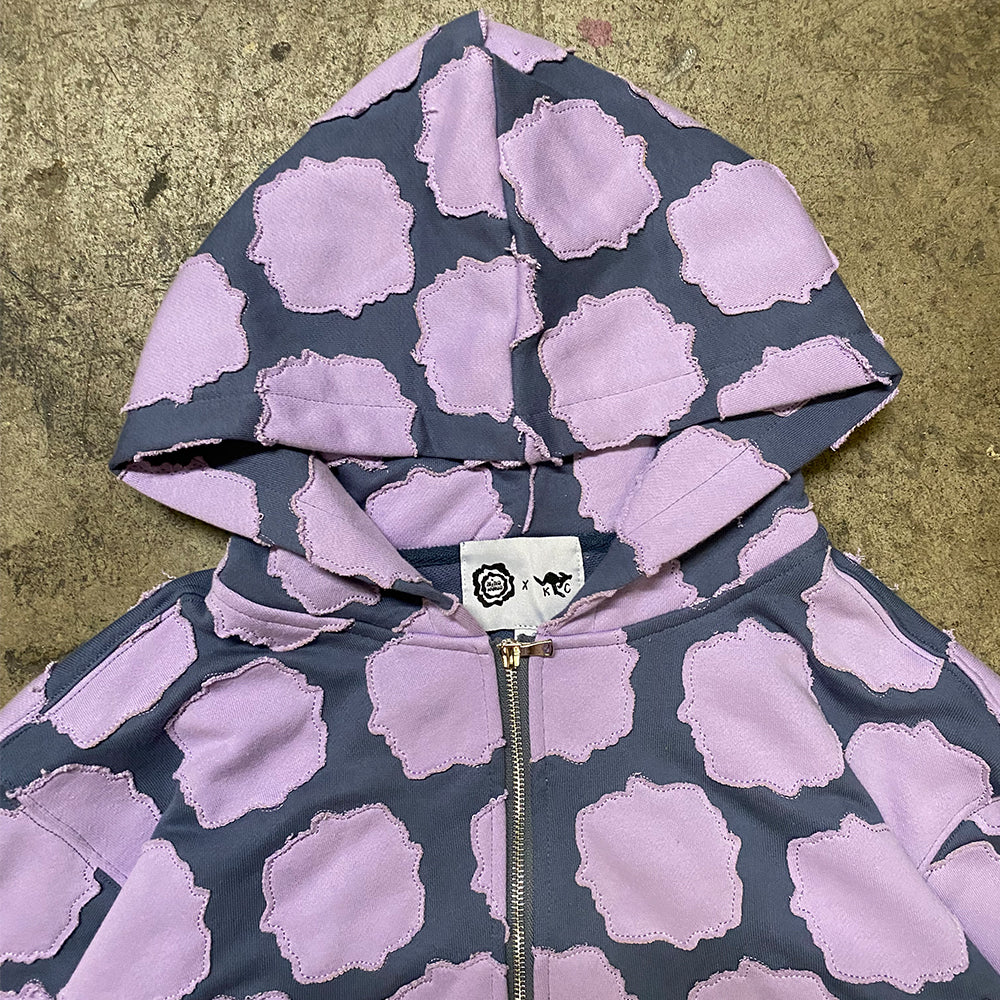 Lavender Shades Patch Work Zip