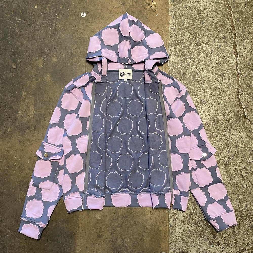 Lavender Shades Patch Work Zip