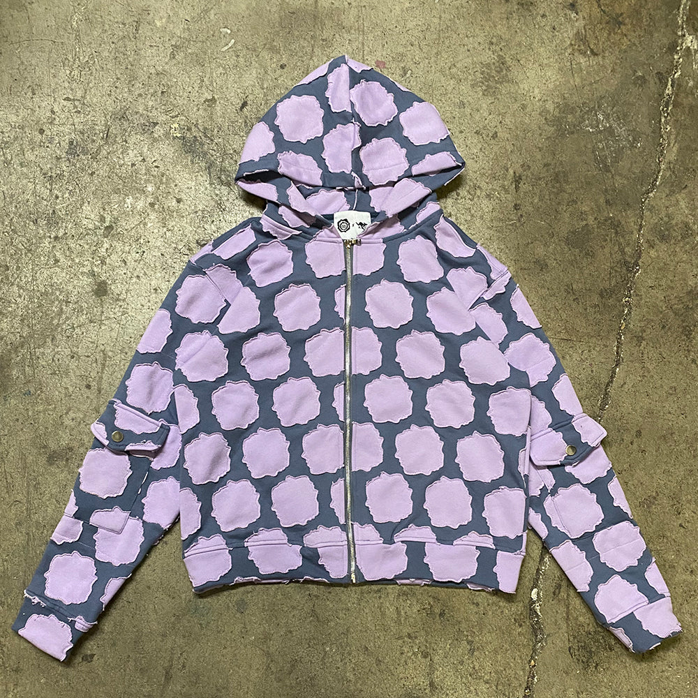 Lavender Shades Patch Work Zip