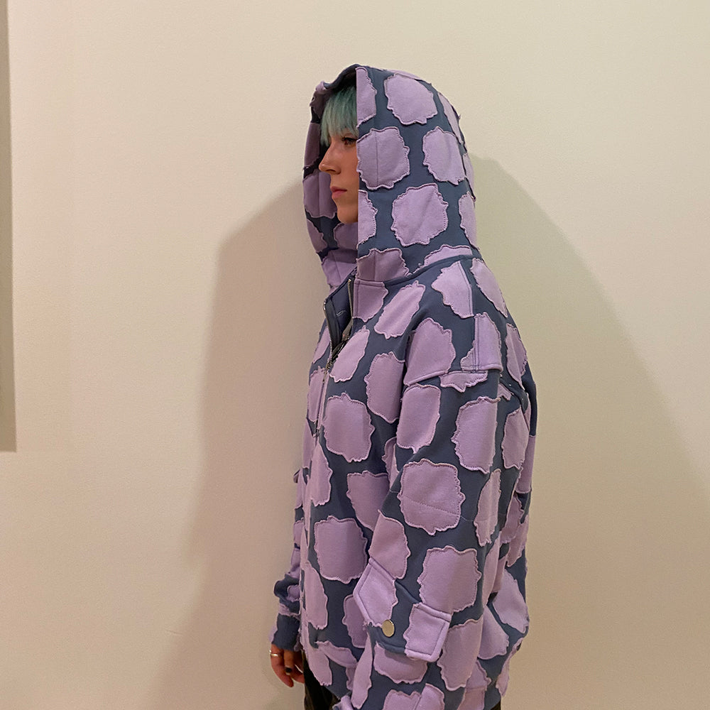 Lavender Shades Patch Work Zip