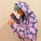 Lavender Shades Patch Work Zip