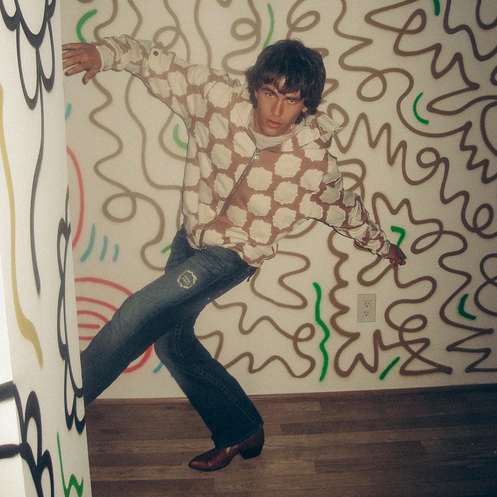 Mocha Patch Work Zip