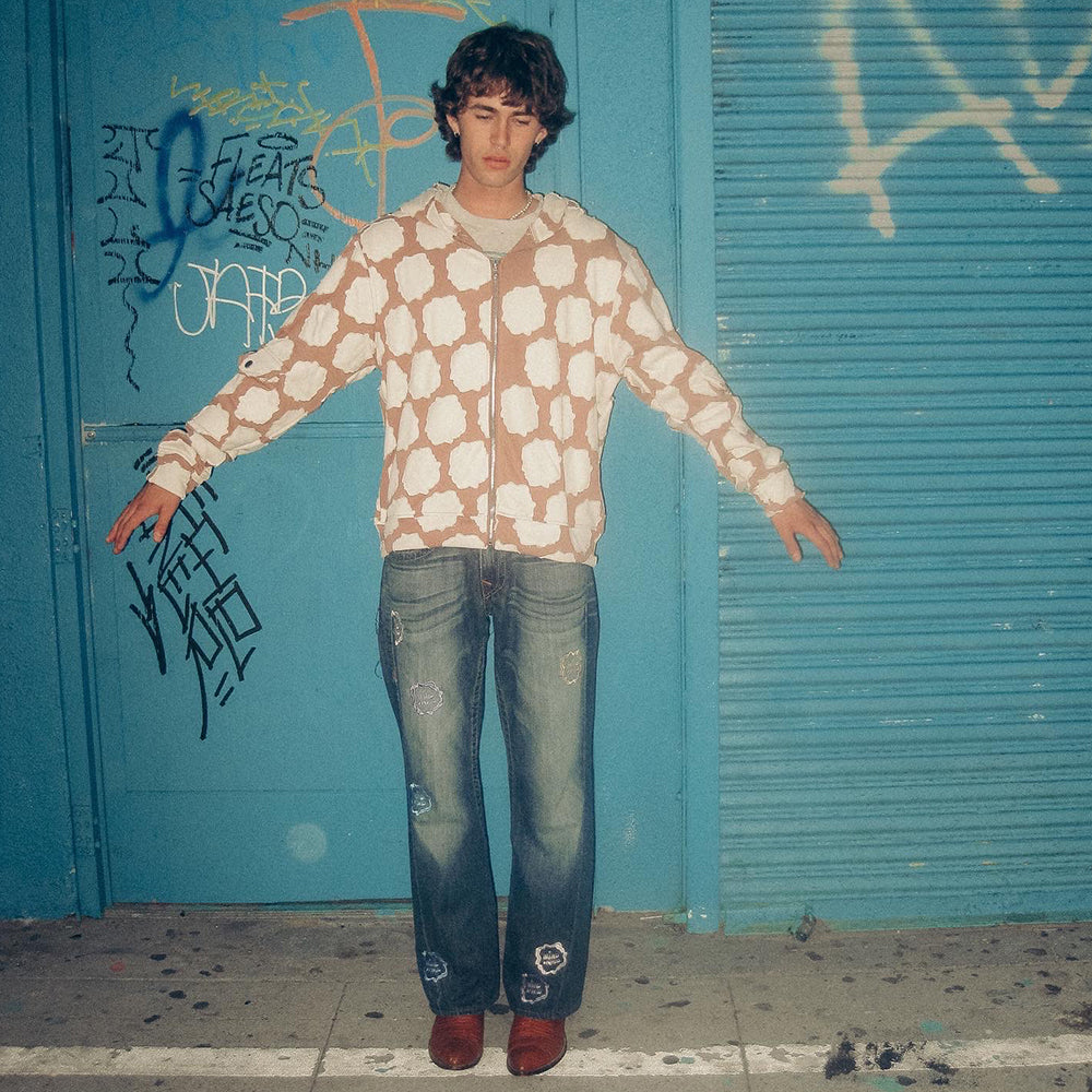 Mocha Patch Work Zip