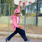 Red Shades Patch Work Zip