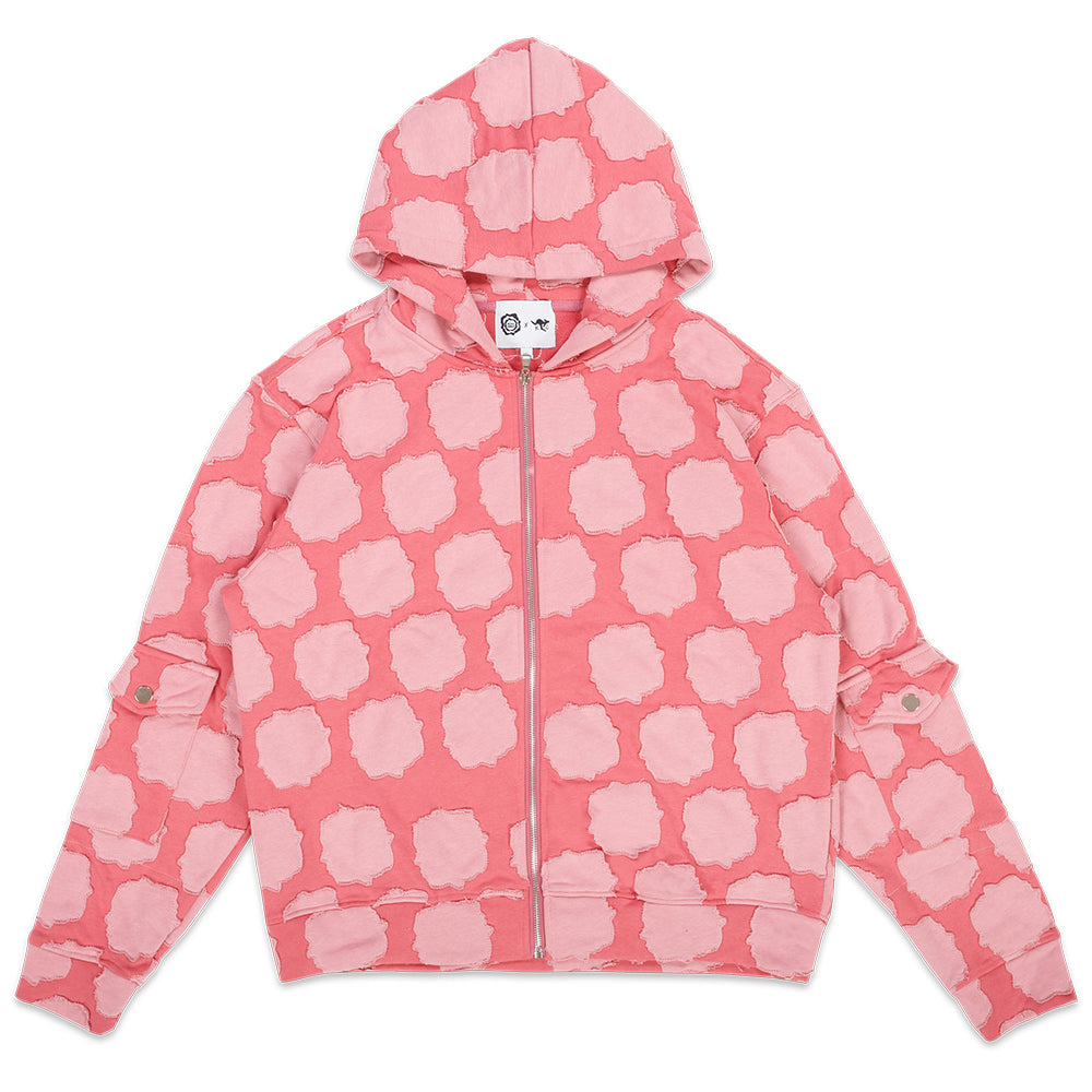 Red Shades Patch Work Zip