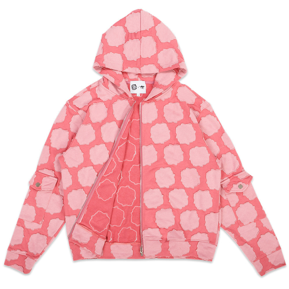 Red Shades Patch Work Zip