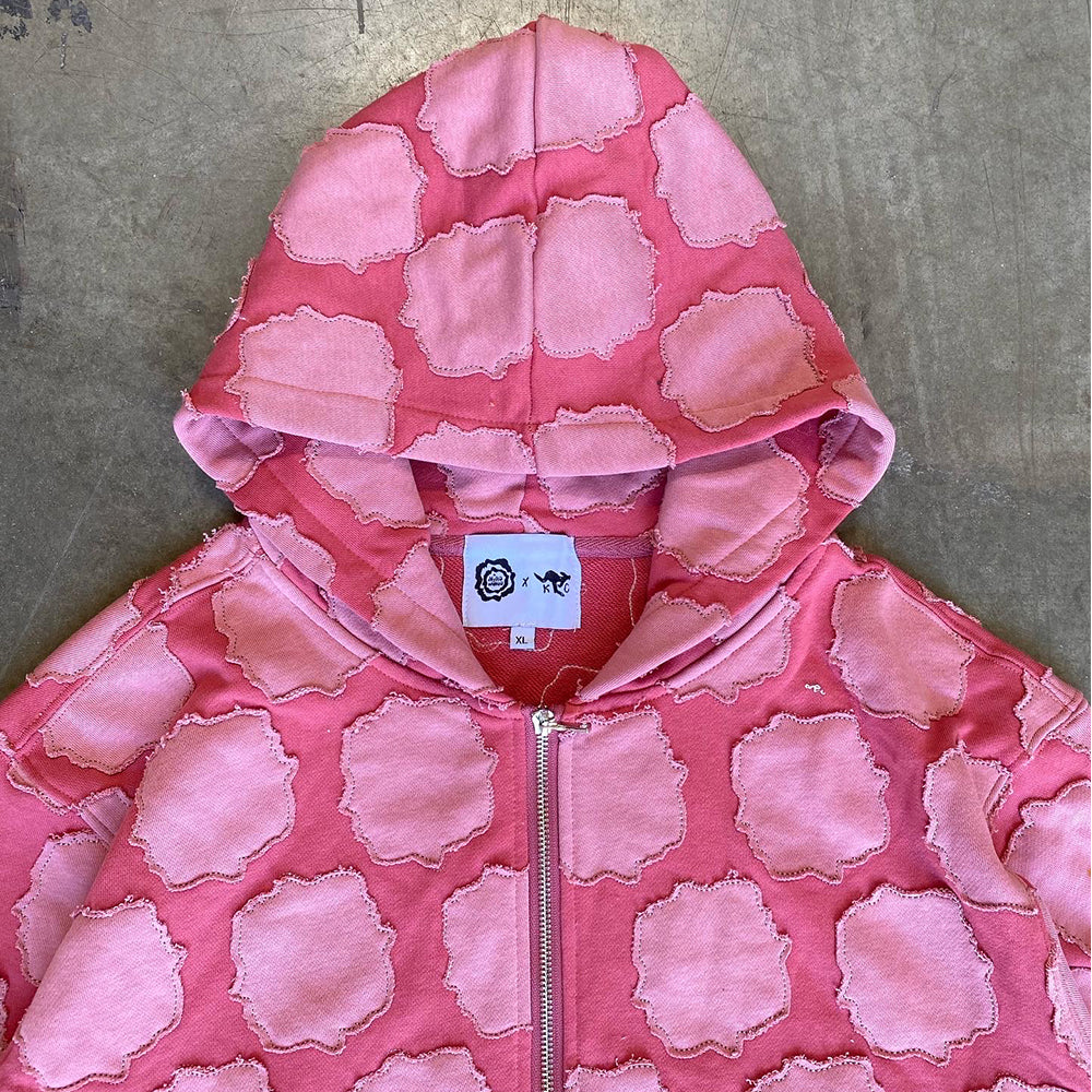 Red Shades Patch Work Zip