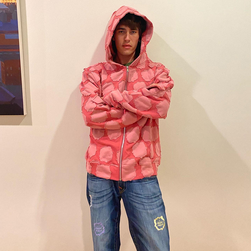 Red Shades Patch Work Zip